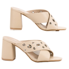 Pantofole Beige Al Bar 1