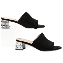 Lucky Shoes Sandali con tacco alto in camoscio nero 2