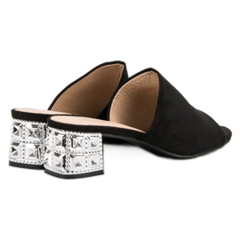 Lucky Shoes Sandali con tacco alto in camoscio nero 1