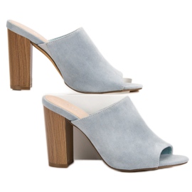 Kayla Sandali con tacco alto incorporati blu 1