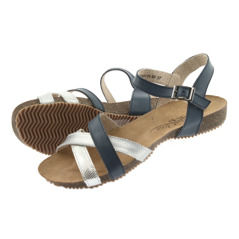 Sandali sportivi blu navy / argento Filippo 245 grigio 5