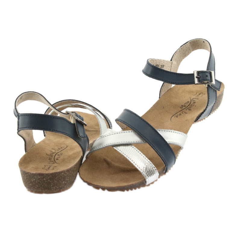 Sandali sportivi blu navy / argento Filippo 245 grigio 4