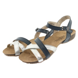 Sandali sportivi blu navy / argento Filippo 245 grigio 3