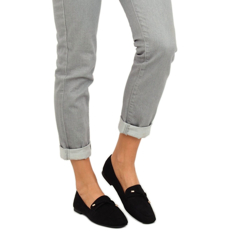 Nero Mocassini neri da donna 7115-P Nero 2