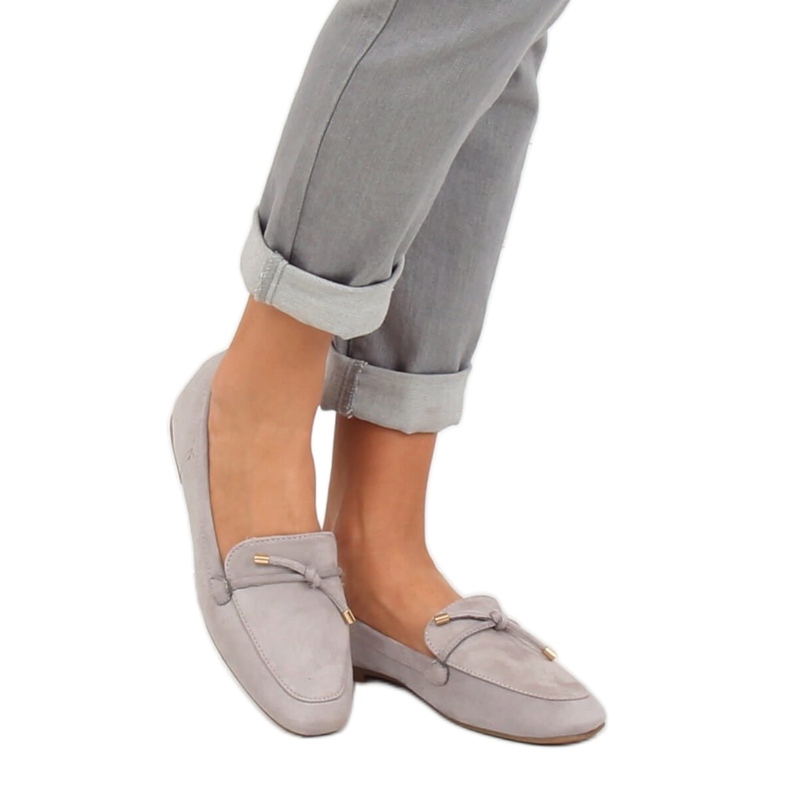 Grigio Mocassini grigi da donna 7115-P Grigio 1