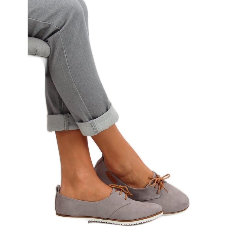 Grigio Mocassini grigi da donna 6907-BL Grigio 2
