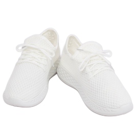 Bianco 7760-Y Scarpe sportive bianche bianca 1