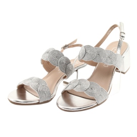 Sandali cordino argento soutache Filippo 793 grigio 3