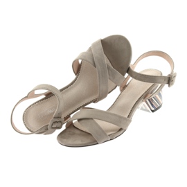 Sandalo decorativo tacco Filippo 818 beige 5