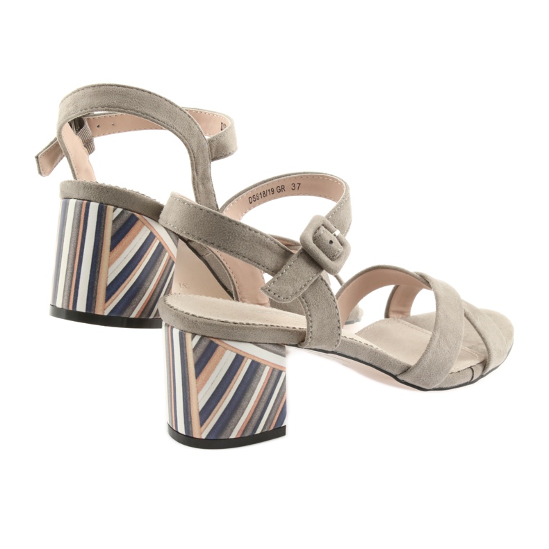 Sandalo decorativo tacco Filippo 818 beige 3
