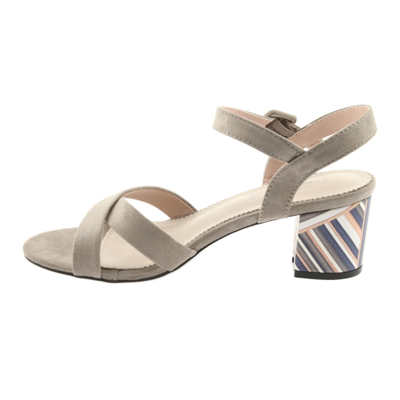 Sandalo decorativo tacco Filippo 818 beige 2