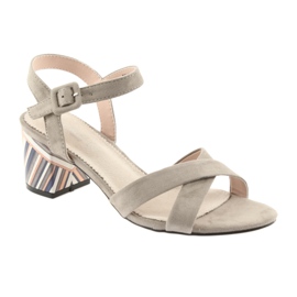 Sandalo decorativo tacco Filippo 818 beige 1