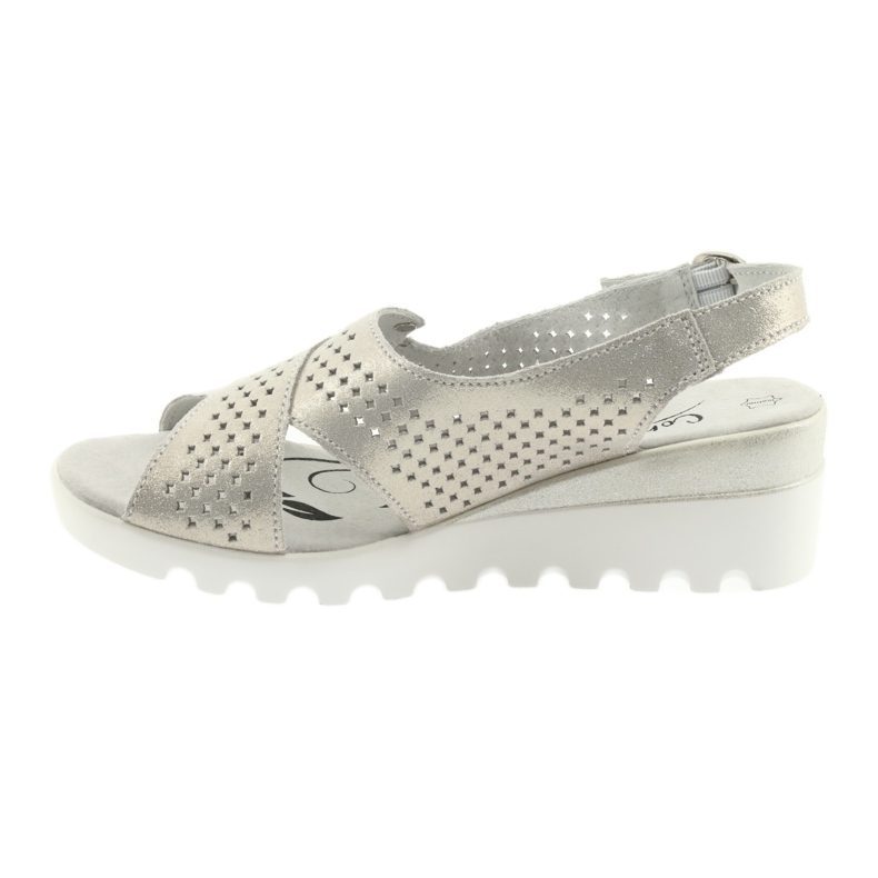 Sandali da donna dorati sulla zeppa Filippo 729 d'oro 1