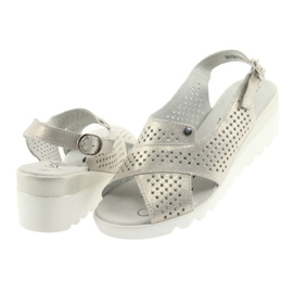 Sandali da donna dorati sulla zeppa Filippo 729 d'oro 3