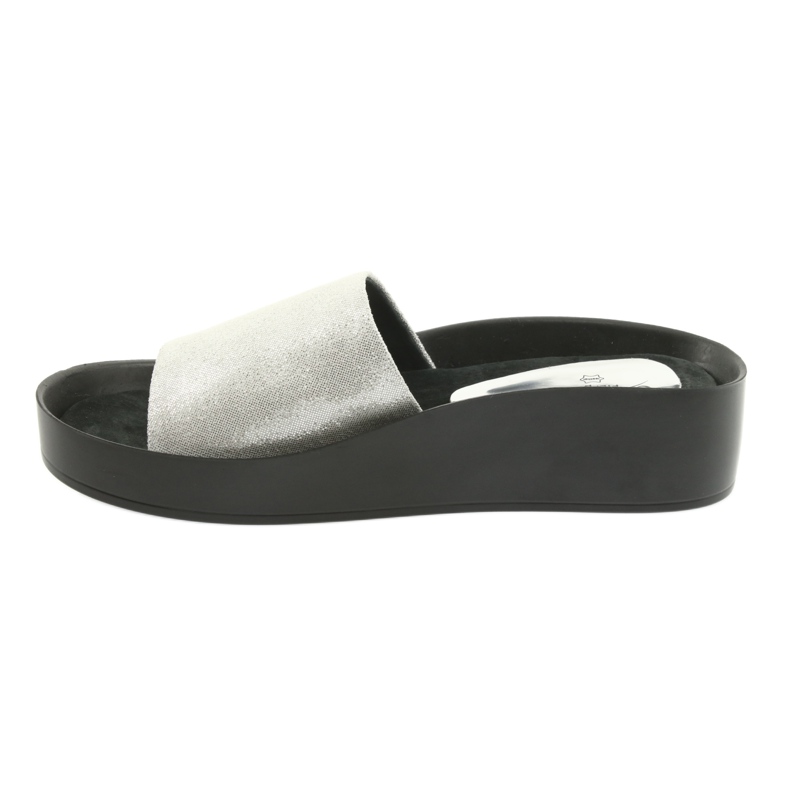 Ciabatte profilate argentate Filippo 768 grigio 2