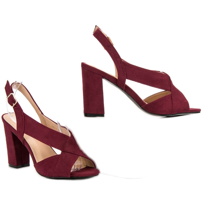 Abloom Sandali eleganti in pelle scamosciata rosso 1