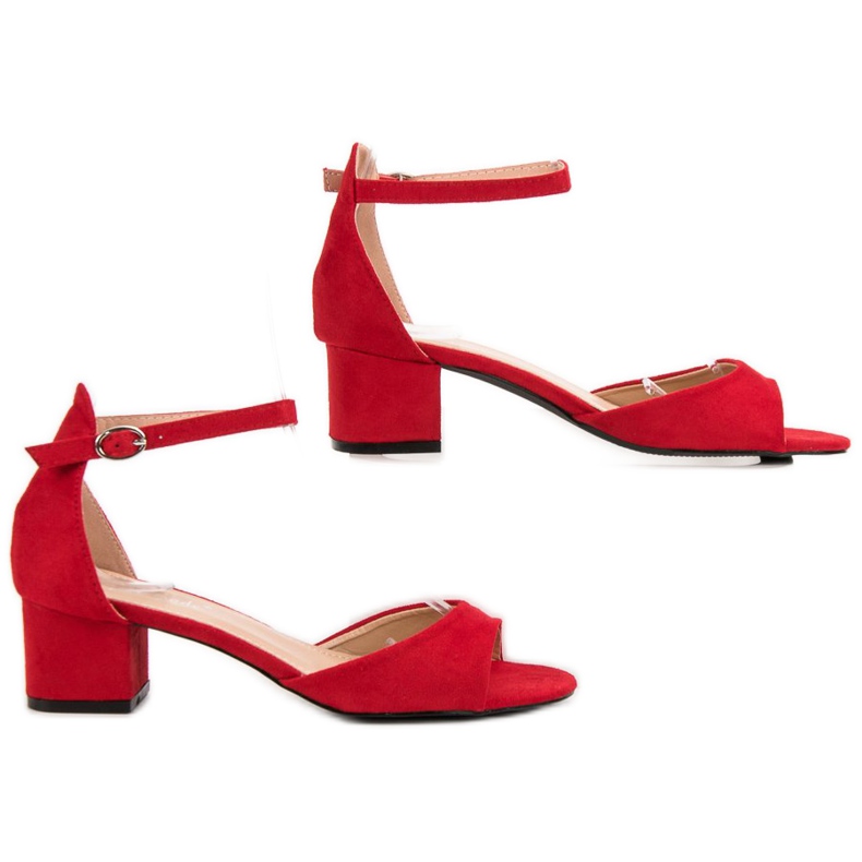 Super Mode Sandali rossi con tacco alto rosso 1