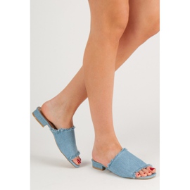 Small Swan Pantofole di jeans blu 1