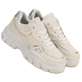 Sneakers Bianche Con Effetto Holo bianco 1