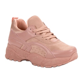 Scarpe da ginnastica senza lacci rosa 1