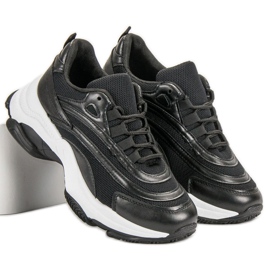 Scarpe sportive stringate nero 2