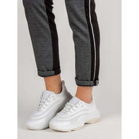 Scarpe sportive stringate bianco 2