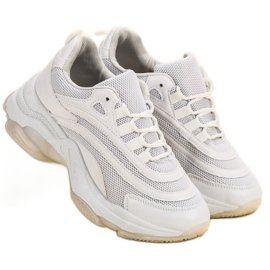 Scarpe sportive stringate bianco 1