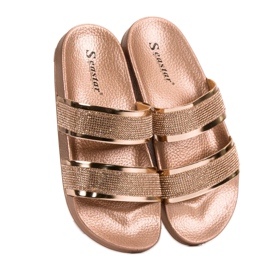 Seastar Pantofole Dorate Con Cristalli d'oro 1