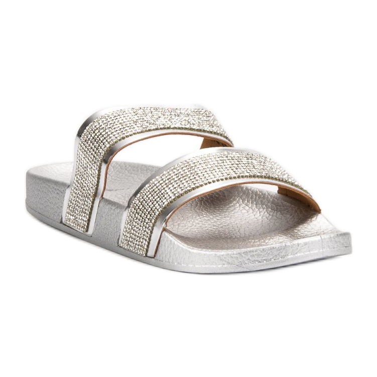 Seastar Pantofole Argento Con Cristalli grigio 1