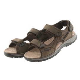 Sandali con velcro, fondo EVA DK marrone chiaro 3