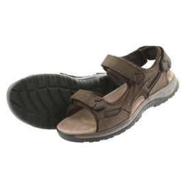 Sandali con velcro, fondo EVA DK marrone chiaro 4