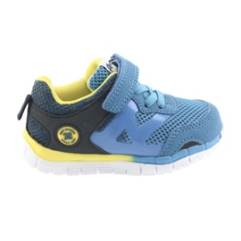 Scarpe sportive blu American Club ES35 giallo blu navy 1