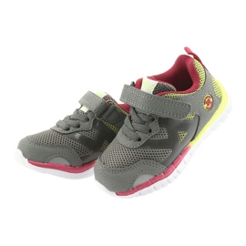 Scarpe sportive grigie American Club ES35 grigio giallo rosso 3