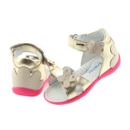 Bartek Sandali in pelle in pelle con una farfalla 51569 Zlotys d'oro 5