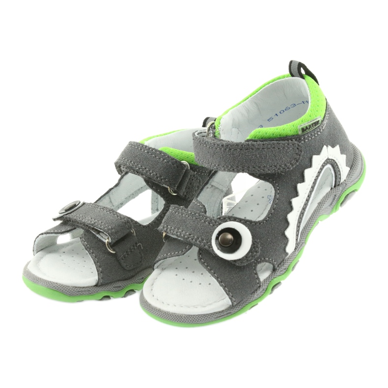 Sandali ragazzi rape Bartek 51063 grigio bianco verde 3