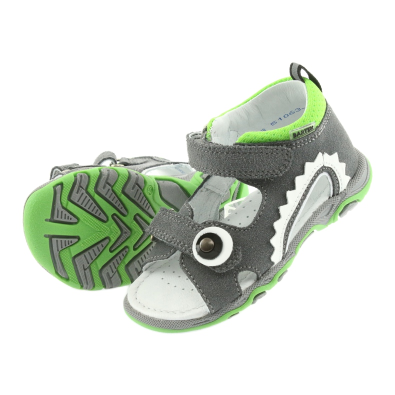 Sandali ragazzi rape Bartek 51063 grigio bianco verde 4