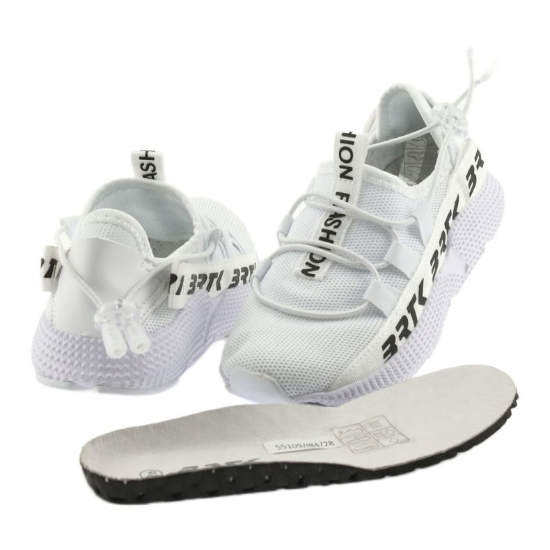 Scarpe sportive Bartek bianche 55109 sottopiede in pelle bianco 4