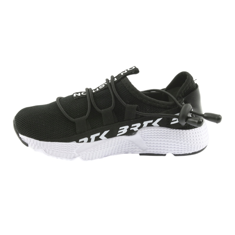 Scarpe sportive nere Bartek 55109 sottopiede in pelle bianco nero 2