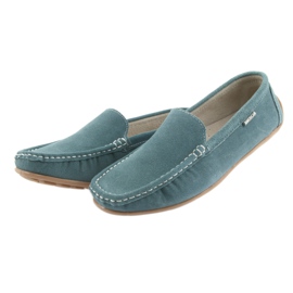 American Club Mocassini da donna, pelle blu denim 3