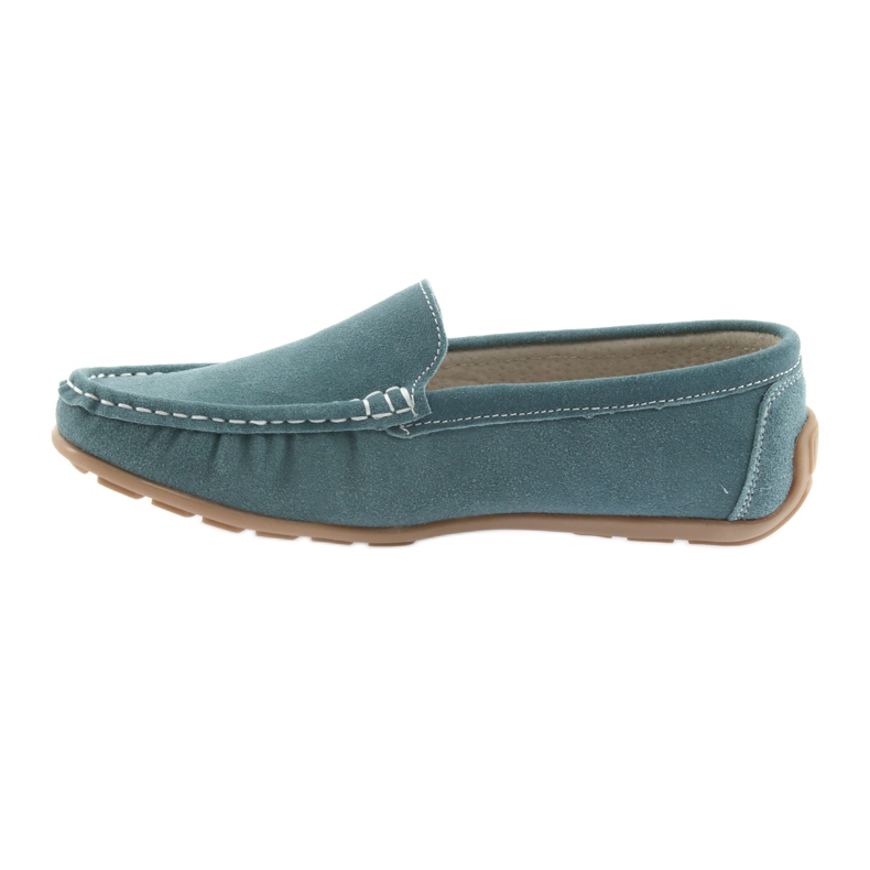 American Club Mocassini da donna, pelle blu denim 2