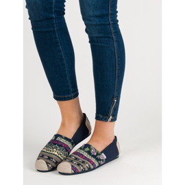 Lady Fashion Slip On Boho Sneakers blu multicolore 2