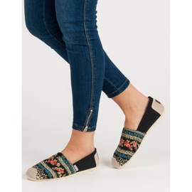 Lady Fashion Slip On Boho Sneakers nero multicolore 2