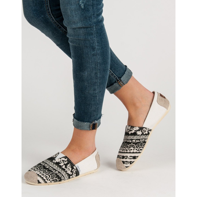 Lady Fashion Slip On Boho Sneakers nero marrone 2
