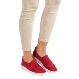Filippo Scarpe da ginnastica slip-on in pelle rosso 1