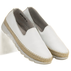Filippo Scarpe in pelle senza lacci bianco 1