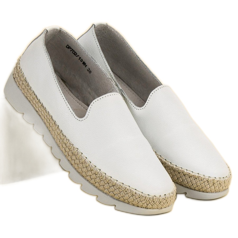 Filippo Scarpe in pelle senza lacci bianco 1