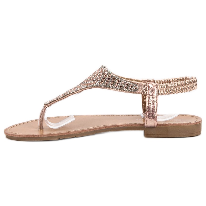 SHELOVET Sandali Slip On dorati d'oro 1