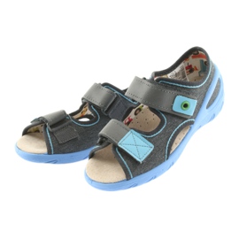 Scarpe per bambini Befado pu 065X125 blu grigio 4
