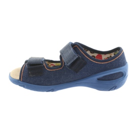 Scarpe per bambini Befado pu 065X126 marrone blu navy 2