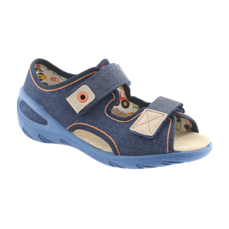 Scarpe per bambini Befado pu 065X126 marrone blu navy 1